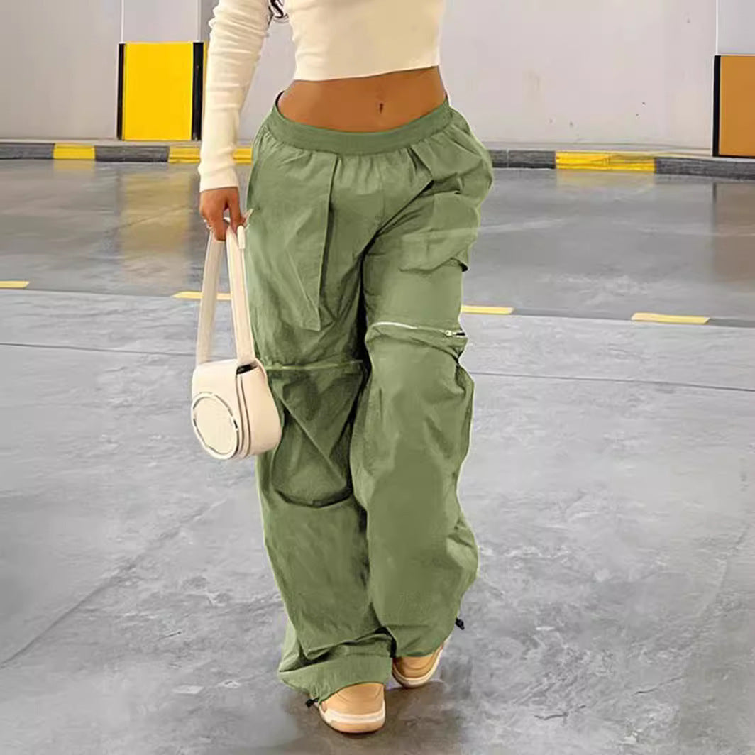 Loose Street Workwear Low Waist Trousers - Bellarte Enchanté Loose Street Workwear Low Waist Trousers